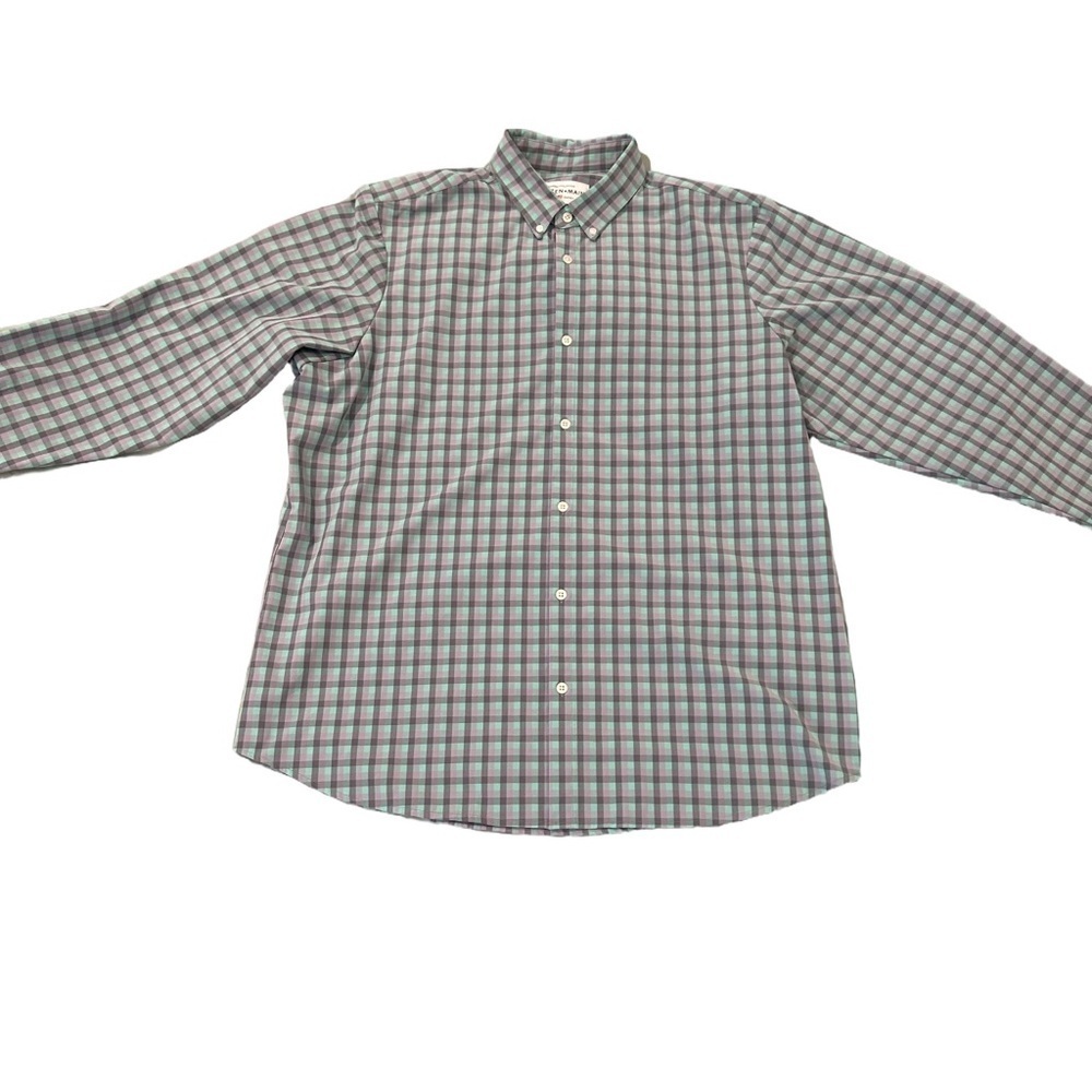 Mizzen and Main Purple Mint Green Button Down Shirt XXL